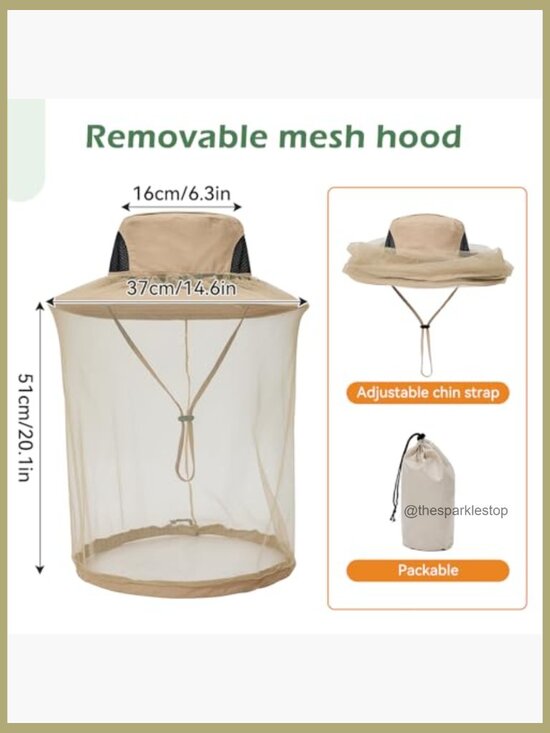 Fishing Hat with Hidden Mosquito Net Bug Net Veil Sun Protection main image 4